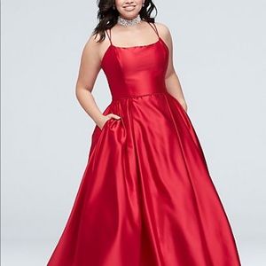 David’s Bridal— Red Prom dress